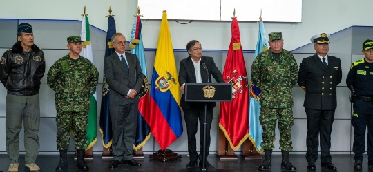 Petro presentó la nueva cúpula de las Fuerzas Militares y de Policía