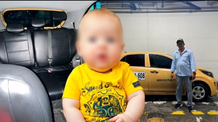 ¡Dejaron un bebé olvidado en un taxi!